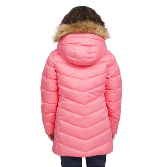 Land's End Hooded Youth Parka Jacket - Salt Washed Pink NEW - Picture 15 of 16